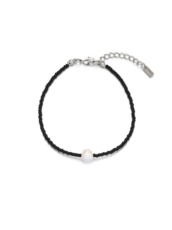 Black Realstone Color Bead Bracelet