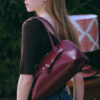 NOA Baguette Bag [Glossy RED BEET] - 이미지 6