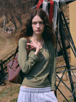 Summer Knit jacket + sleeve [OLIVE]