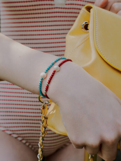 Realstone Color Bead Bracelet - 이미지 3