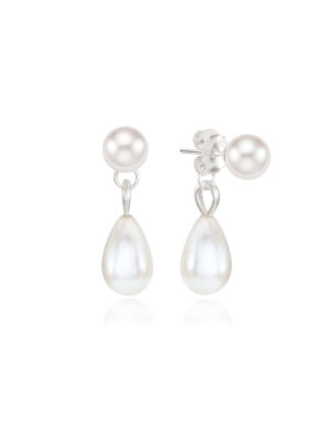 [sv925] Vintage pearl polka earrings