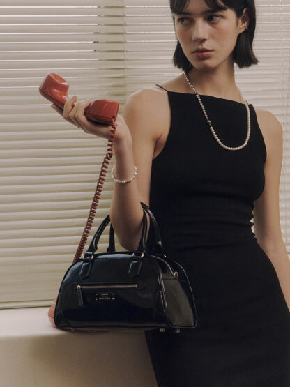 Poku bowling bag [Patent Black] - 이미지 4