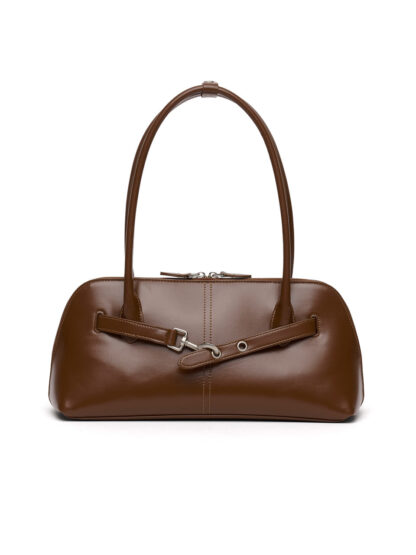 NOA Baguette Bag [Glossy Chestnut BROWN]