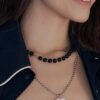 Color Jamstone and Heart Layered Necklace [set] - 이미지 2