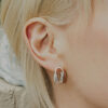 Layered line earring - 이미지 2