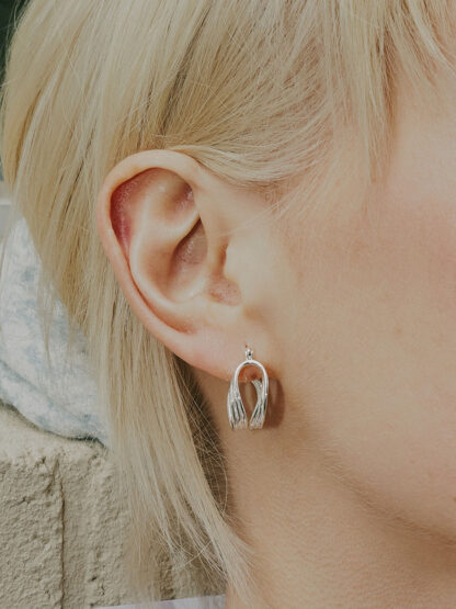 Layered line earring - 이미지 2
