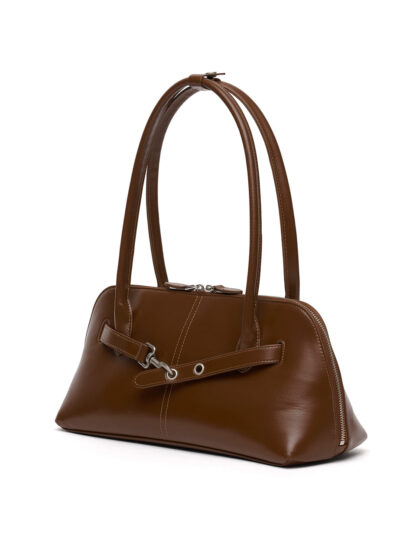 NOA Baguette Bag [Glossy Chestnut BROWN] - 이미지 3