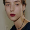 Black Realstone Color Bead Necklace - 이미지 3