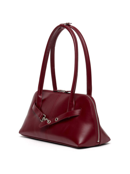 NOA Baguette Bag [Glossy RED BEET] - 이미지 5