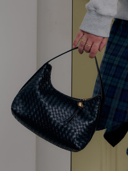 Jane Weaving Tote Bag [Black Gold] - 이미지 5