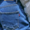 Vintage fit medium blue denim - 이미지 3