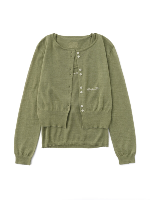 Summer Knit jacket + sleeve [OLIVE]