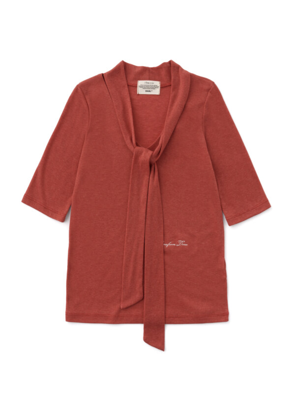 Tie half Top [BRICK RED]