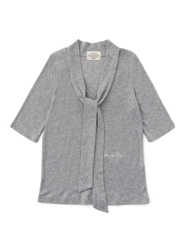 Tie half Top [GREY]