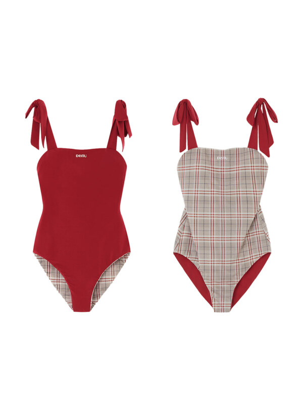 [Kwon Eunbi 着用]Litton Reversible Swim Suit [Red]