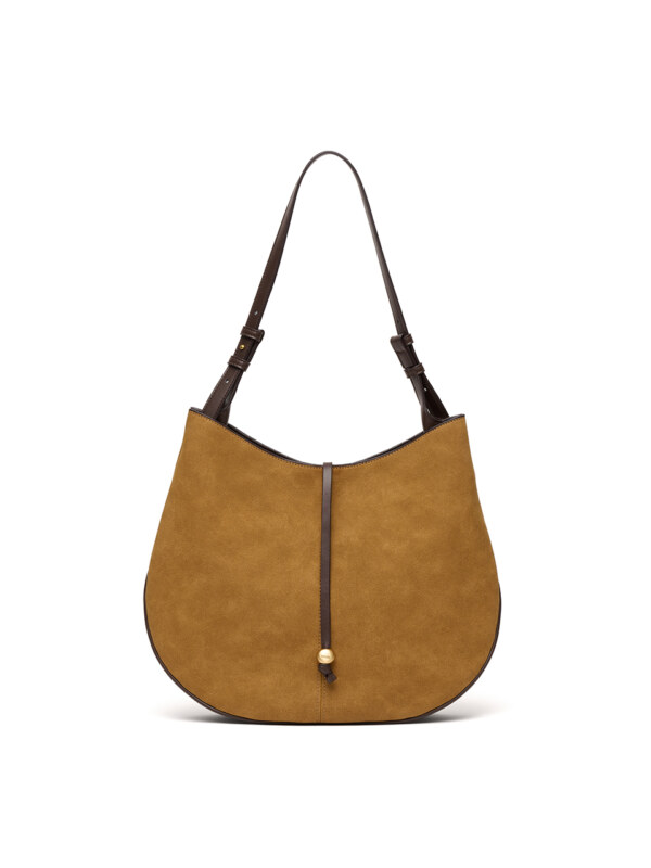 Ova Hobo Bag [Suede Camel]